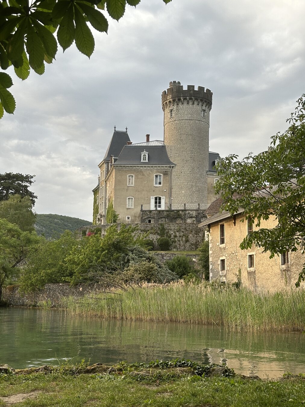 Le château de Duingt vu depuis les vignes